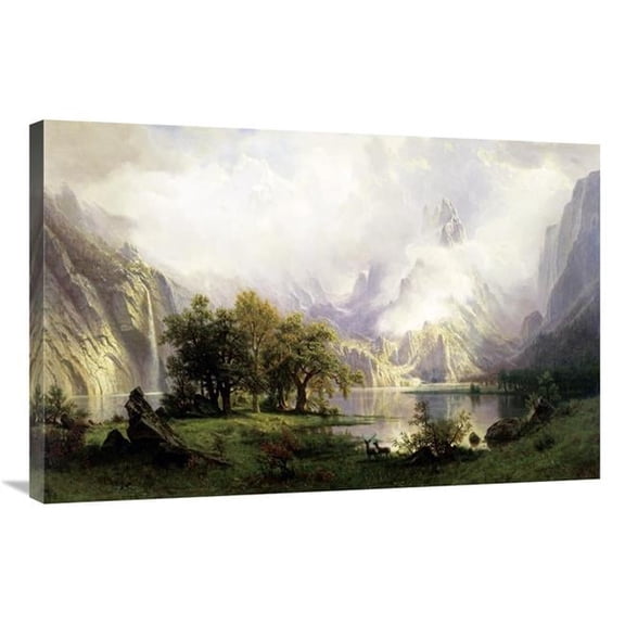 Global Gallery View of Rocky Mountains Art Print - Albert Bierstadt