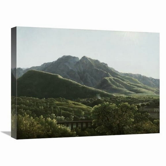 Global Gallery  View of the Bridge & Part of the Town of Cava - Kingdom of Naples Art Print - Jean-Joseph-Xavier Bidauld