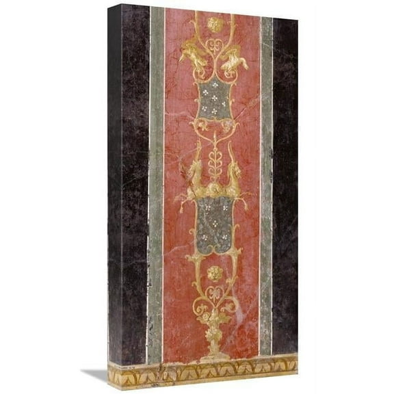 Global Gallery  Wall Fragment with Grotesques Art Print - Unknown 1st Century Roman Artisan