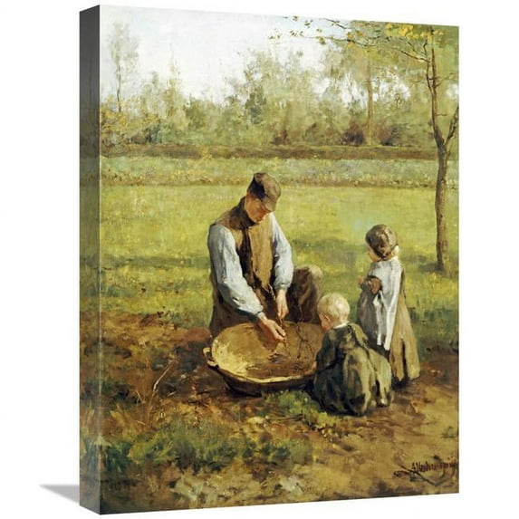 Global Gallery Watching Father Work Art Print - Albert Neuhuijs