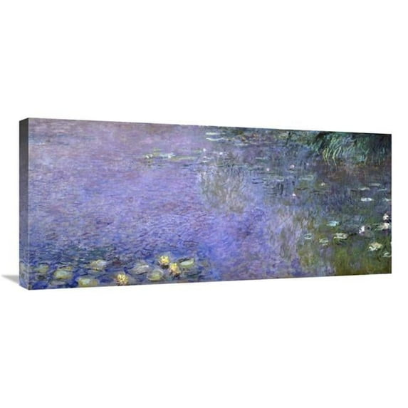 Global Gallery Water Lilies - Morning - C. 1914-26 - Center-right Panel Art Print - Claude Monet