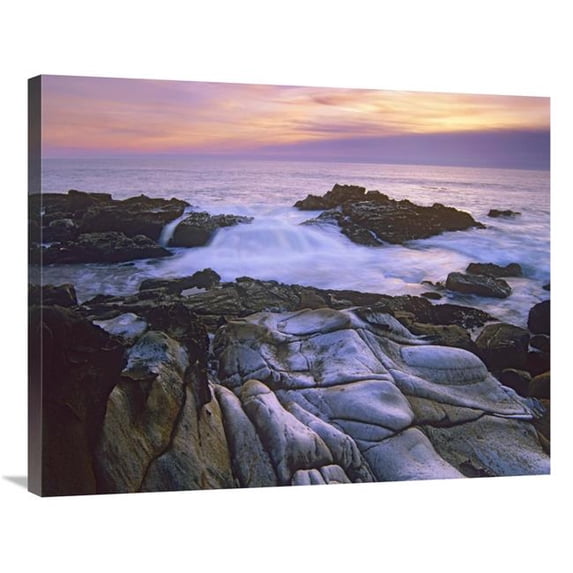 Global Gallery Wave Hiting Coastal Rocks - Gerstle Cove - Salt Point State Park - California Art Print - Tim Fitzharris