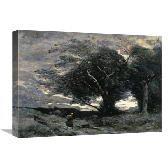 Global Gallery Wind Art Print - Jean-Baptiste-Camille Corot