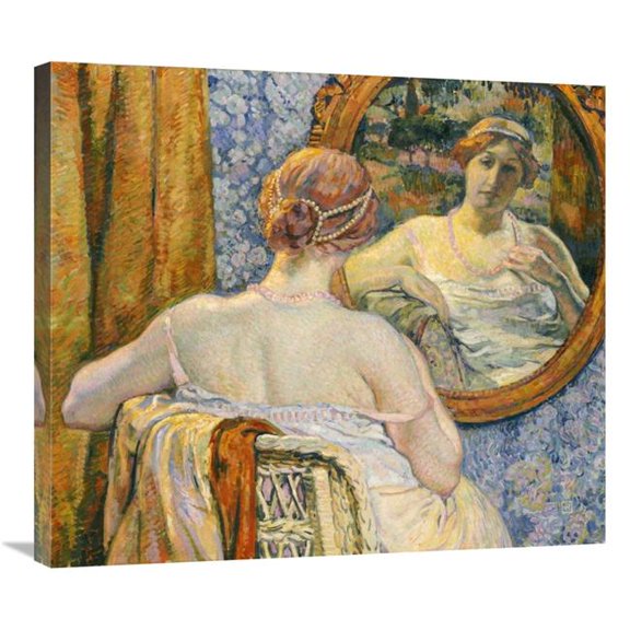 Global Gallery  Woman in a Mirror Art Print - Theo Van Rysselberghe