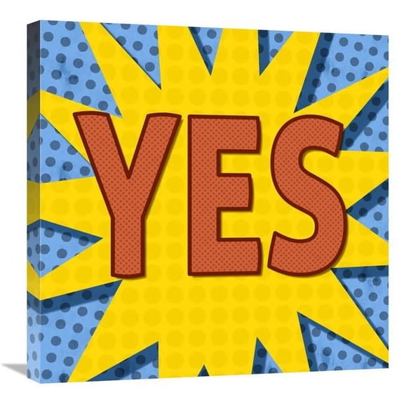 Global Gallery GCS-388387-2424-142 24 x 24 in. Word Power - Yes Art Print - BG.Studio