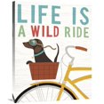 thumbnail image 1 of Global Gallery's 'Beach Bums Dachshund Bicycle I Life' By Michael Mullan Stretched Canvas Wall Art, 1 of 4