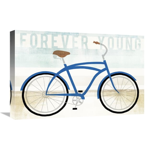 Global Gallery's 'Beach Cruiser Boys I' By Michael Mullan Stretched Canvas Wall Art