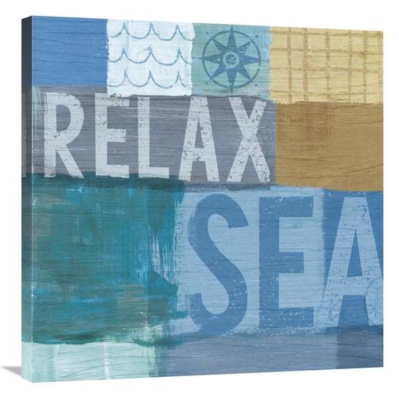 Global Gallery's 'Beachscape Collage III' By Michael Mullan Stretched Canvas Wall Art