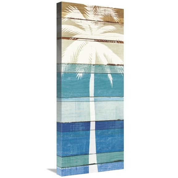 Global Gallery's 'Beachscape Palms V' By Michael Mullan Stretched Canvas Wall Art