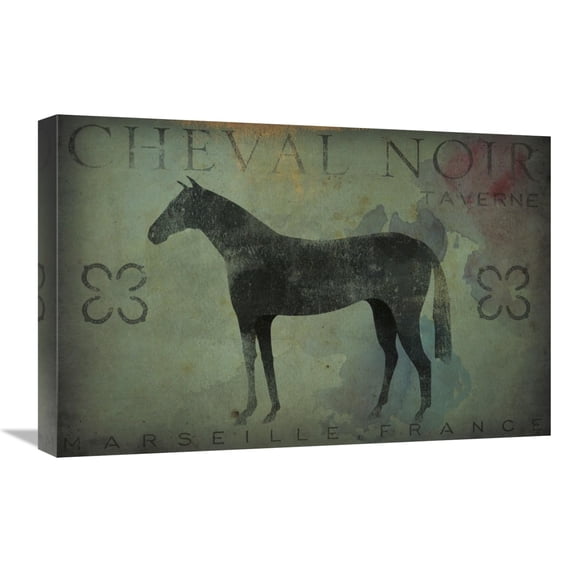 Global Gallery's 'Cheval Noir v1' By Ryan Fowler Stretched Canvas Wall Art
