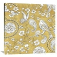 thumbnail image 1 of Global Gallery's 'Color my World Bird Paisley I Gold' by Daphne Brissonnet Stretched Canvas Wall Art, 1 of 4