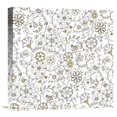 thumbnail image 1 of Global Gallery's 'Color my World Birds Suzanis Pattern Gold' by Daphne Brissonnet Stretched Canvas Wall Art, 1 of 4