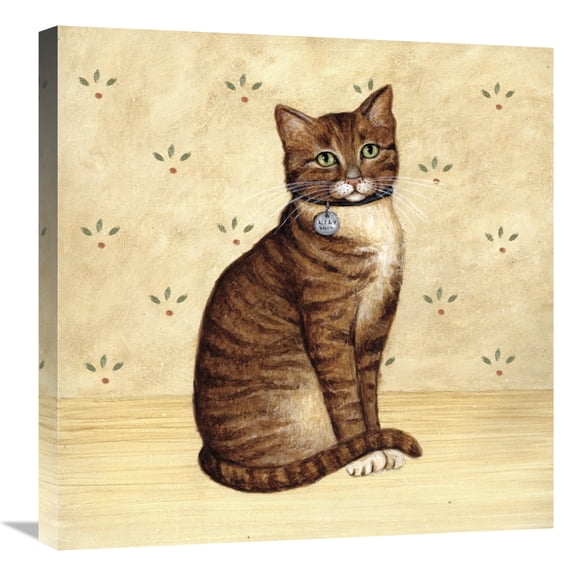 Global Gallery's 'Country Kitty IV' by David Carter Brown Stretched Canvas Wall Art