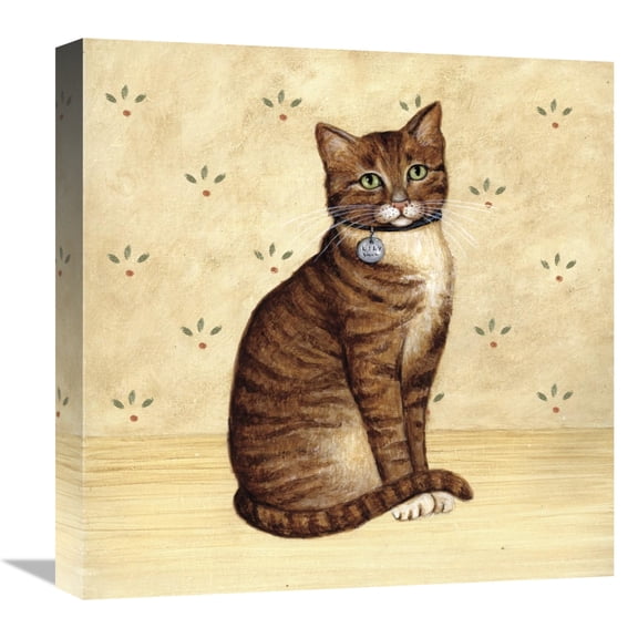 Global Gallery's 'Country Kitty IV' by David Carter Brown Stretched Canvas Wall Art