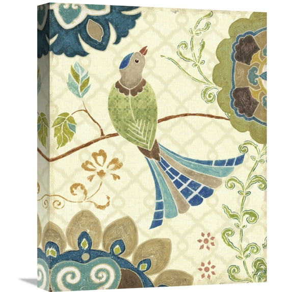 Global Gallery's 'Eastern Tales Bird IV' by Daphne Brissonnet Stretched Canvas Wall Art