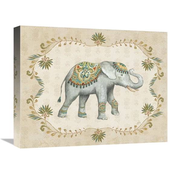 Global Gallery's 'Elephant Walk IV' by Daphne Brissonnet Stretched Canvas Wall Art