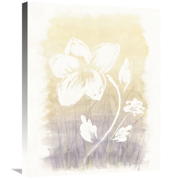 Global Gallery's 'Floral Silhouette II' By Elyse DeNeige Stretched Canvas Wall Art