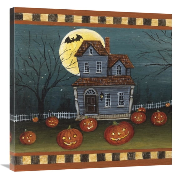 Global Gallery's 'Halloween Eve' by David Carter Brown Stretched Canvas Wall Art