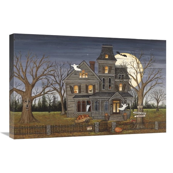 Global Gallery's 'Haunted House' by David Carter Brown Stretched Canvas Wall Art