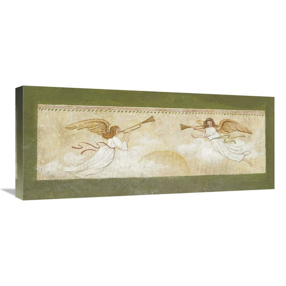 Global Gallery's 'Holiday Angels' By David Carter Brown Stretched Canvas Wall Art
