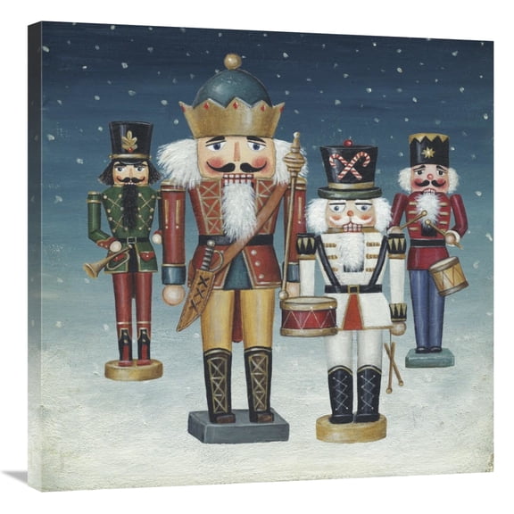 Global Gallery's 'King Nutcrackers Snow' By David Carter Brown Stretched Canvas Wall Art