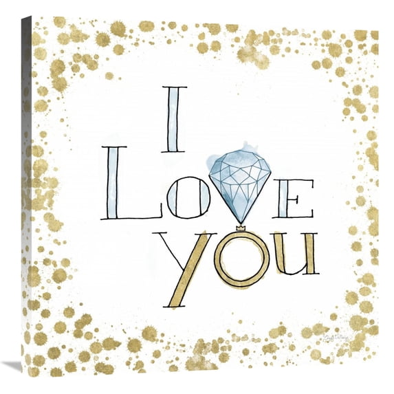 Global Gallery's 'Love Rocks I' by Elyse DeNeige Stretched Canvas Wall Art