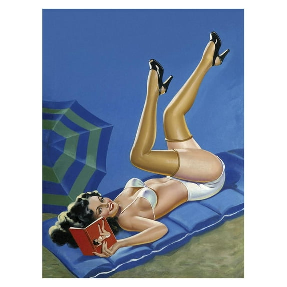 Global Gallery's 'Mid-Century Pin-Ups - Wink Magazine - Merry mirthful Maiden' By Peter Driben Unframed Giclee on Paper Print