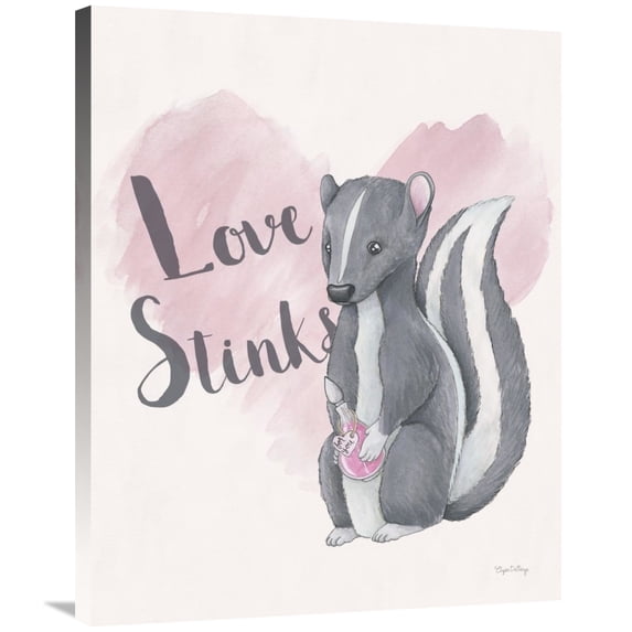 Global Gallery's 'My Furry Valentine II' By Elyse DeNeige Stretched Canvas Wall Art
