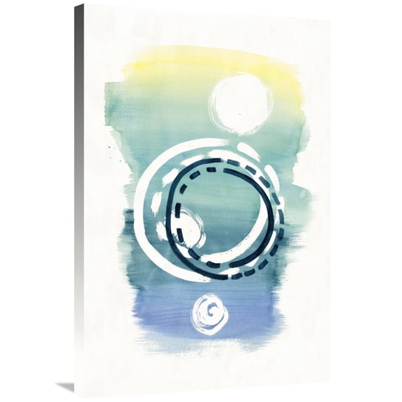 Global Gallery's 'Offset Shapes Circle' By Elyse DeNeige Stretched Canvas Wall Art