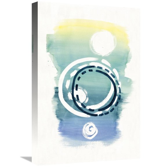 Global Gallery's 'Offset Shapes Circle' By Elyse DeNeige Stretched Canvas Wall Art