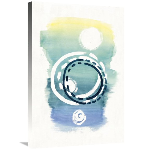 Global Gallery's 'Offset Shapes Circle' By Elyse DeNeige Stretched Canvas Wall Art