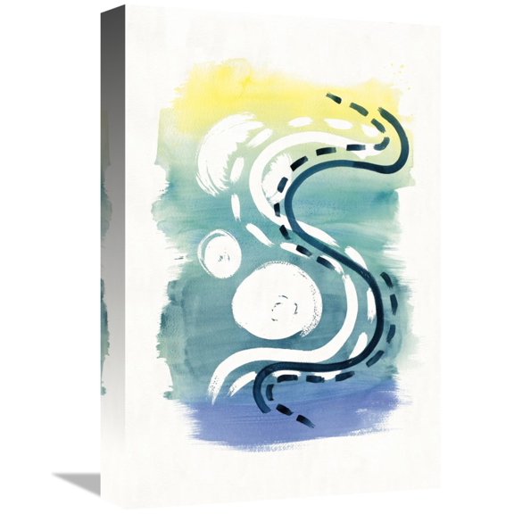 Global Gallery's 'Offset Shapes Curve' By Elyse DeNeige Stretched Canvas Wall Art