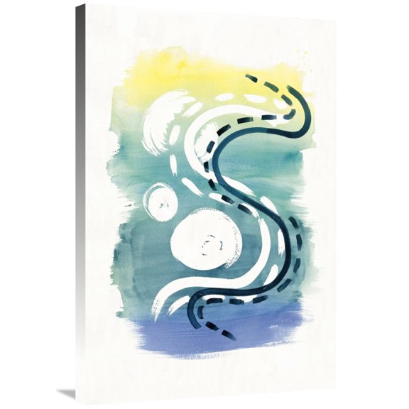 Global Gallery's 'Offset Shapes Curve' By Elyse DeNeige Stretched Canvas Wall Art