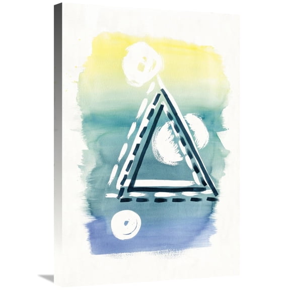 Global Gallery's 'Offset Shapes Triangle' By Elyse DeNeige Stretched Canvas Wall Art