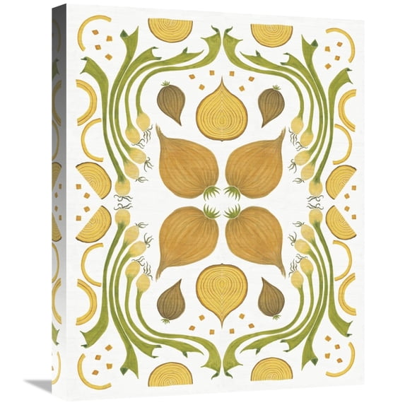 Global Gallery's 'Retro Onion Otomi' by Elyse DeNeige Stretched Canvas Wall Art