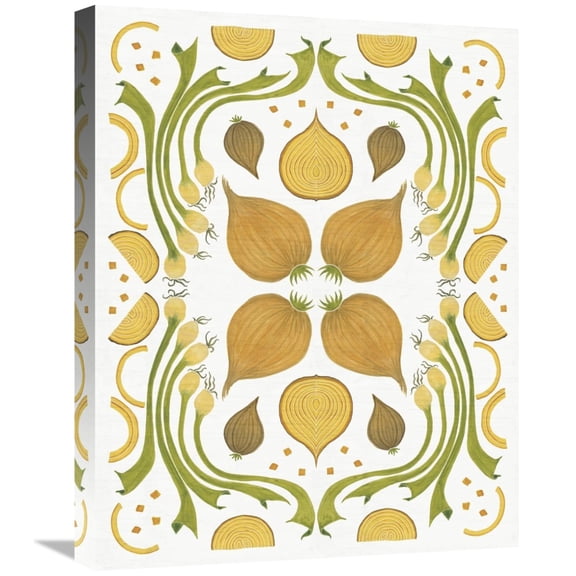 Global Gallery's 'Retro Onion Otomi' by Elyse DeNeige Stretched Canvas Wall Art