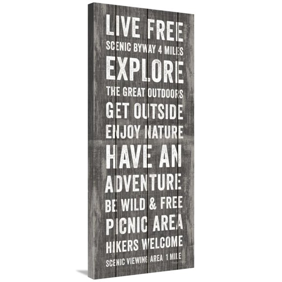 Global Gallery's 'Simple Living Gray Panel II' By Michael Mullan Stretched Canvas Wall Art