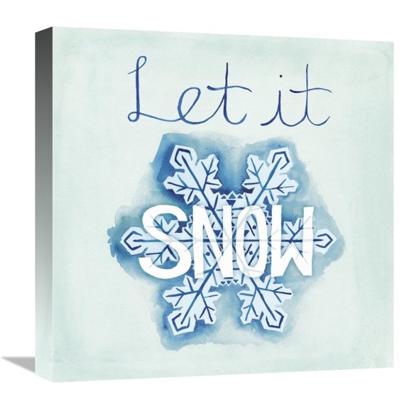 Global Gallery's 'Snowflake Sayings I' by Elyse DeNeige Stretched Canvas Wall Art