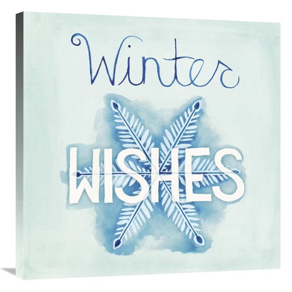 Global Gallery's 'Snowflake Sayings II' by Elyse DeNeige Stretched Canvas Wall Art