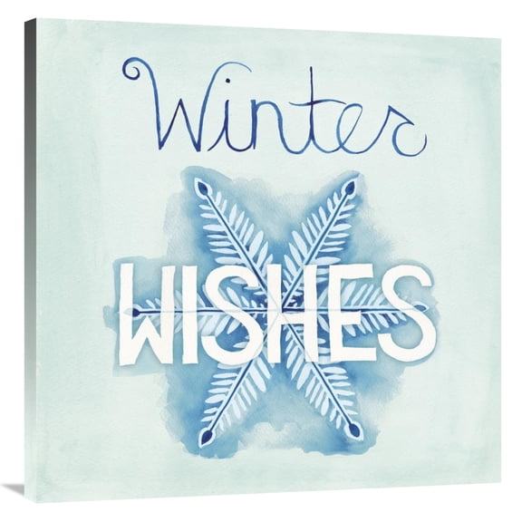 Global Gallery's 'Snowflake Sayings II' by Elyse DeNeige Stretched Canvas Wall Art
