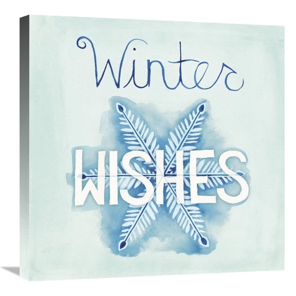 Global Gallery's 'Snowflake Sayings II' by Elyse DeNeige Stretched Canvas Wall Art