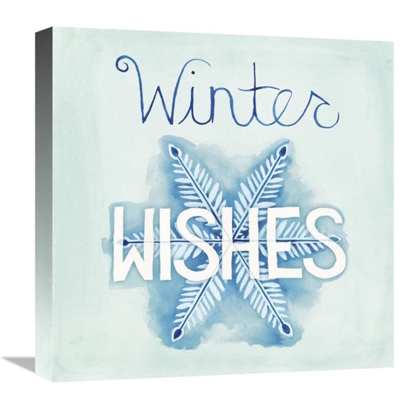Global Gallery's 'Snowflake Sayings II' by Elyse DeNeige Stretched Canvas Wall Art