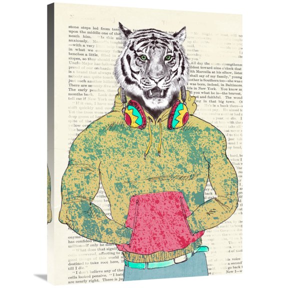 Global Gallery's 'Sporty Guy' by Matt Spencer Stretched Canvas Wall Art