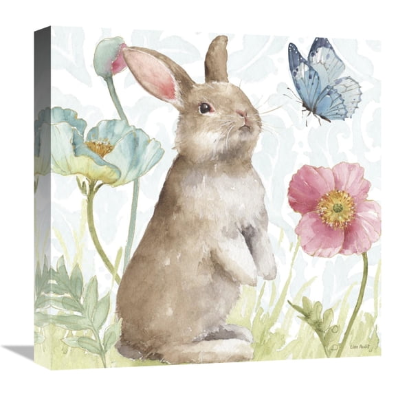 Global Gallery's 'Spring Softies Bunnies II' By Lisa Audit Stretched Canvas Wall Art
