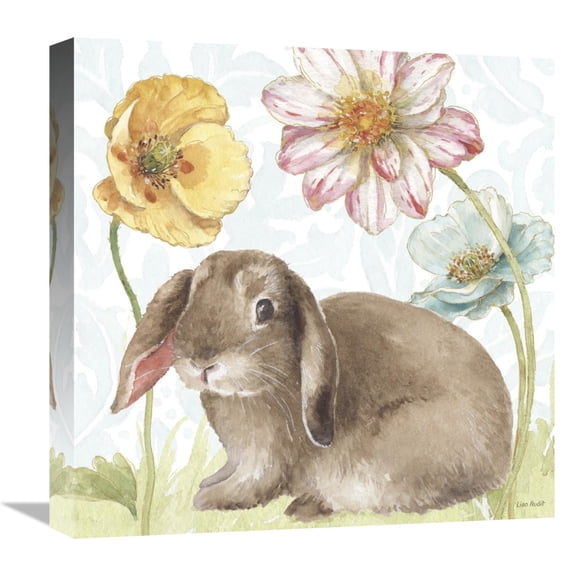 Global Gallery's 'Spring Softies Bunnies III' By Lisa Audit Stretched Canvas Wall Art