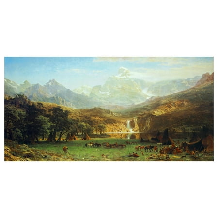 Global Gallery's 'The Rocky Mountains, Lander's Peak' By Albert Bierstadt Unframed Giclee on Paper Print