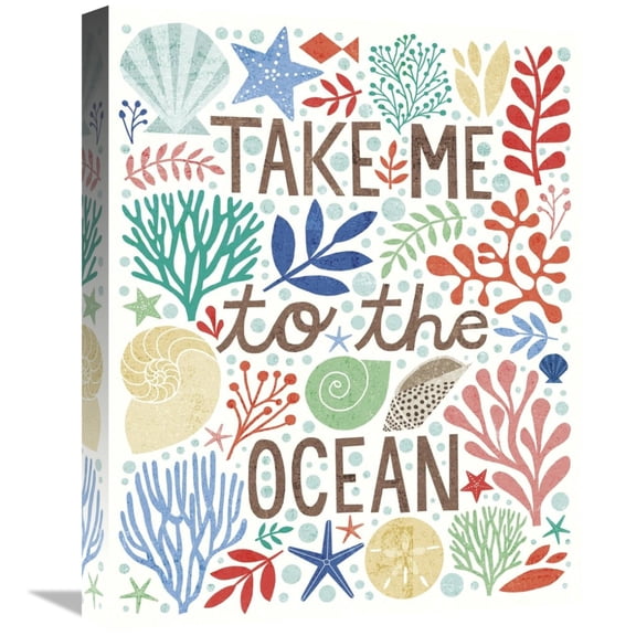 Global Gallery's 'Under Sea Treasures IV' By Michael Mullan Stretched Canvas Wall Art