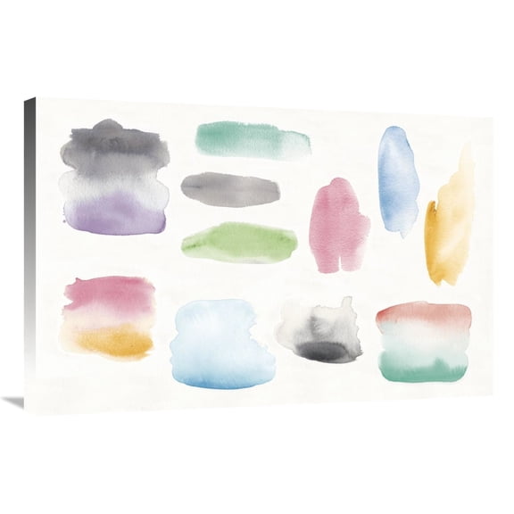 Global Gallery's 'Watercolor Swatch Bright' by Elyse DeNeige Stretched Canvas Wall Art