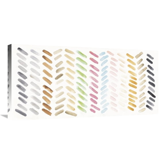 Global Gallery's 'Watercolor Swipes Bright' by Elyse DeNeige Stretched Canvas Wall Art