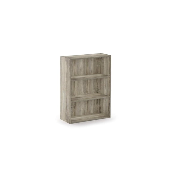 Global Glam Open Shelf Bookcase Medium Density Composite Wood Adjustable Scratch-Resistant Shelves